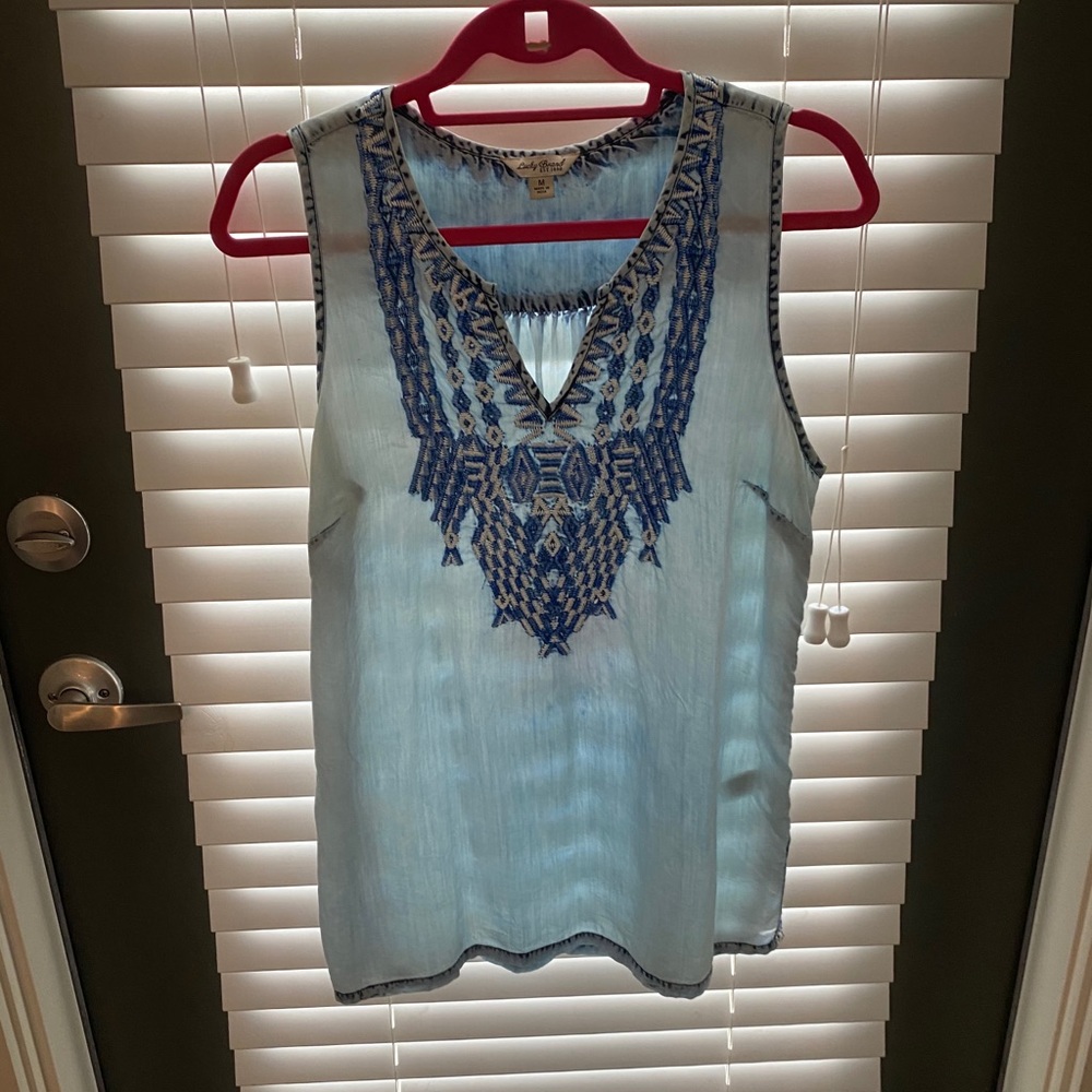 Lucky Brand Embroidered Tank